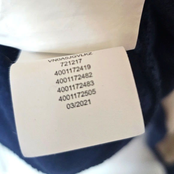 Vans Women Academy Cropped Colorblock Sweatshirt Medium Blue Cream Street Skater - Picture 7 of 8